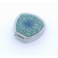 Pill Box,Green Mandala Pill Case for Purse Pocket Pill Organizer Decorative Boxes Silver Single Compartment Travel Medicine Tablet Holder Wallet