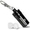 High Fidelity Ear Plugs for Hearing Protection - Discreet, Clear Ear Plugs for Concerts, Festivals & Noisy Events - Up to 18dB Background Noise Reduction Reusable Ear Plugs - Comes with Aluminum Case - Black Case