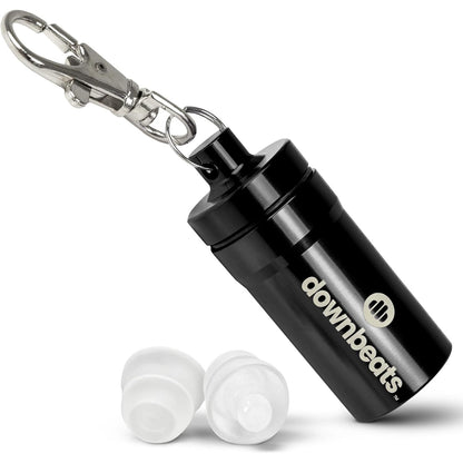 High Fidelity Ear Plugs for Hearing Protection - Discreet, Clear Ear Plugs for Concerts, Festivals & Noisy Events - Up to 18dB Background Noise Reduction Reusable Ear Plugs - Comes with Aluminum Case