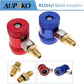 Aupoko R1234yf Quick Couplers, High/Low Side R1234yf Manual Couplers Connector Adapters with 1/4" Male Port, Replacement for A/C Refrigerants Manifold Gauge Set