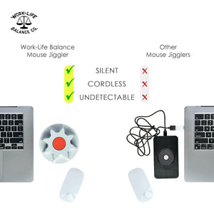 Mechanical Mouse Jiggler Undetectable Device - No USB No Software Required, Keeps Mouse Moving and Computer Awake - Cordless and Wireless Mouse Mover Works for 12-24 Months on AA Battery