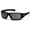 Pyramex Velar Safety Glasses, White-Red Frame/Sky Red Mirror Lens - Black Frame / Gray Lens