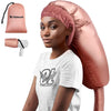 Bonnet Hair Dryer Attachment, Large - Black, Upgraded Soft Adjustable for Hand Held Hair Dryer, Fast Drying, Ideal for Natural Curly Textured Hair Care and Speeds Up Drying Time at Home - Extra Large - Rose Gold