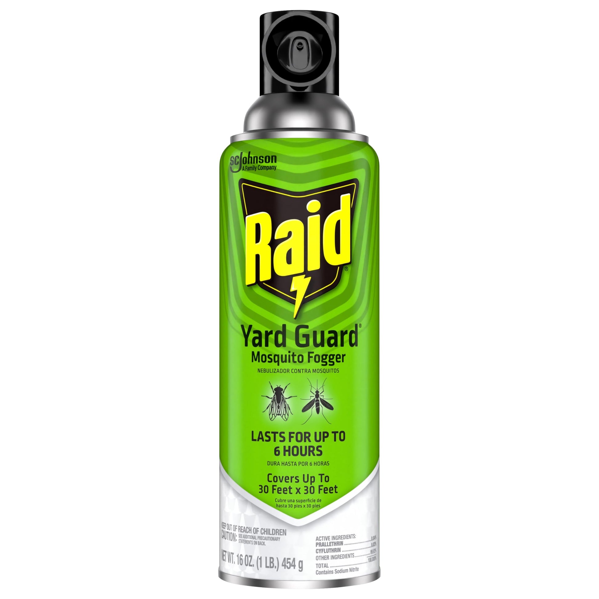 Buy now Raid Outdoor Yard Guard Mosquito Fogger, Area Insect Repellent, Kills On Contact, Control Mosquitoes up to 6 Hours, Covers up to 30 sq ft, Fast-Acting Yard and Garden Treatment, 16 oz at indiglob india
