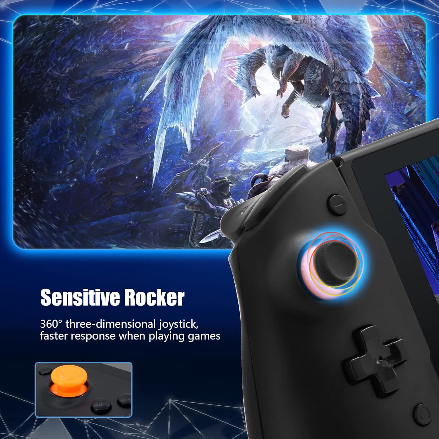 Buy now ECHZOVE Switch Controller Grip, Ergonomic Switch Controller with Six-Axis Gyroscope for Gravity Induction, Twin Motor Vibration, Power-Charging Input Port(NOT for Switch OLED) at indiglob india
