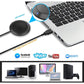 Conference USB Microphone, Computer Desktop Mic with LED Indicator, Plug & Play Omnidirectional Condenser PC Laptop Mics for Online Meeting, Class, Skype, Recording, Zoom, (No Speakers Included)