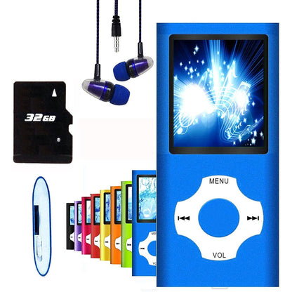 MP3 Player / MP4 Player, Hotechs MP3 Music Player with 32GB Memory SD Card Slim Classic Digital LCD 1.82'' Screen MINI USB Port with FM Radio, Voice Record