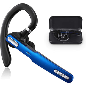 COMEXION Bluetooth Headset, Wireless Bluetooth Earpiece V5.0 Hands-Free Earphones with Stereo Noise Canceling Mic, Compatible iPhone Android Cell Phones Driving/Business/Office