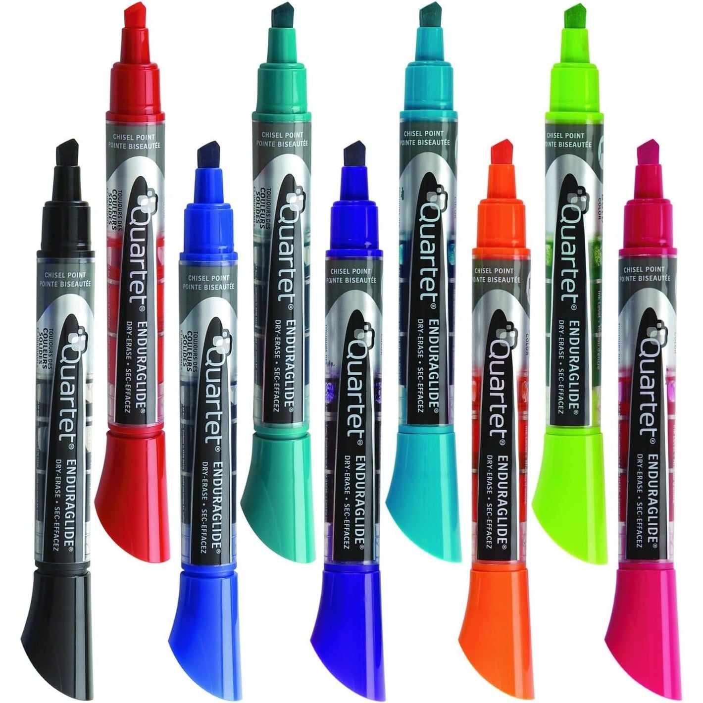 Quartet Dry Erase Markers, Whiteboard Markers, Chisel Tip, Bold Color, EnduraGlide, White Board Dry Erase Pens, Assorted Colors, 12 Pack (5001-20MA)