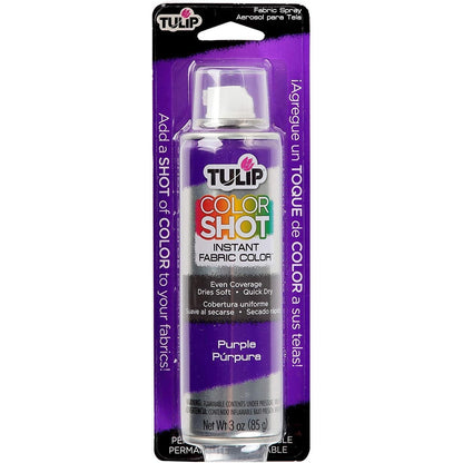 Tulip ColorShot Instant Fabric Spray Paint, Permanent Color Spray-On Fabric Paint, 3oz. Black