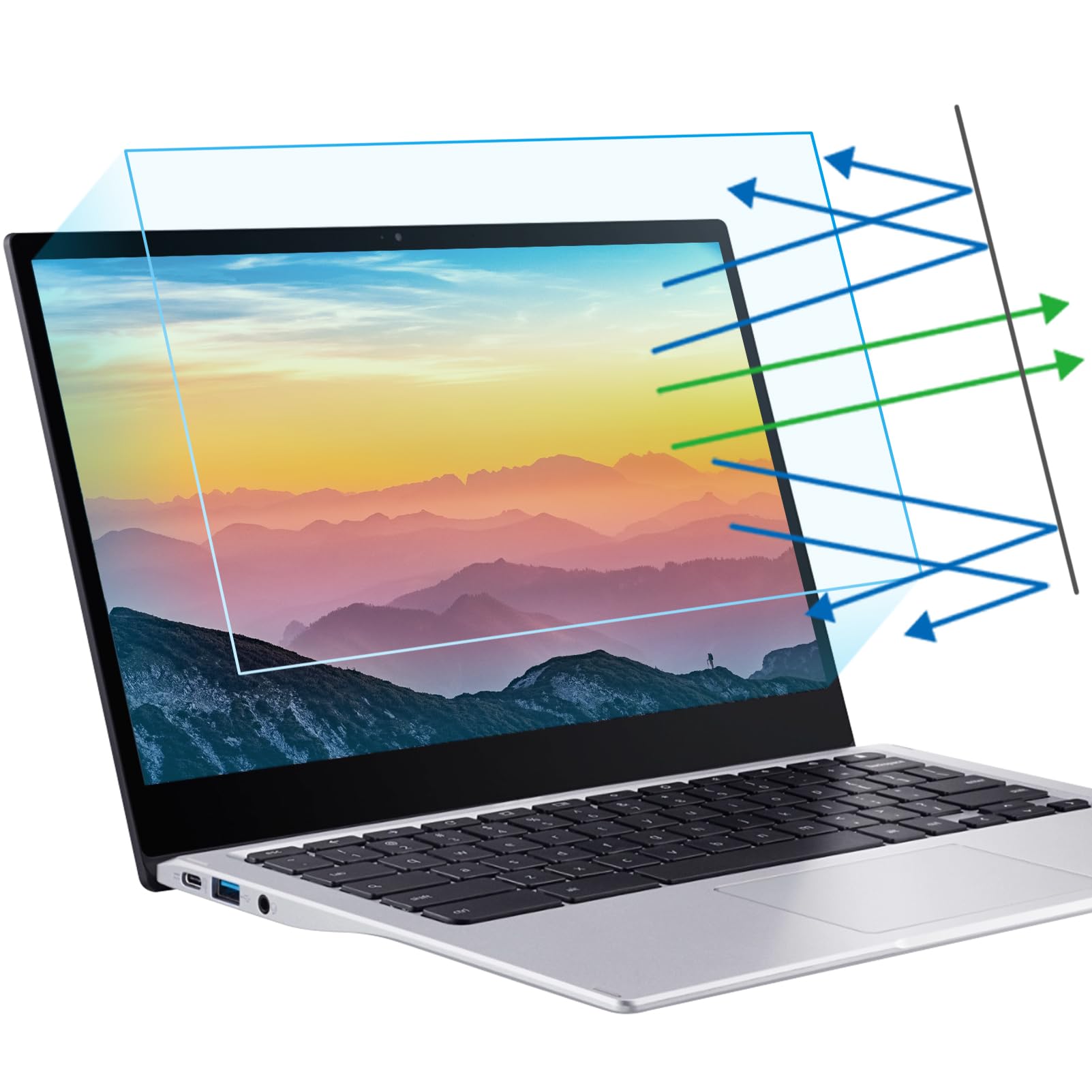 Buy now F FORITO 2-Pack 15.6 Inch Anti Blue Light Laptop Screen Protector, Eye Protection Anti Glare Matte Computer Screen Cover for 15.6" Laptop with 16:9 Aspect Ratio, Reduce Eye Strain and Touch Sensitive at indiglob india