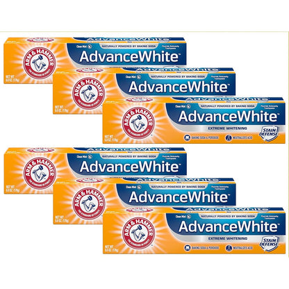 Arm & Hammer Advance White Extreme Whitening Toothpaste - 6 Oz (Pack of 6)