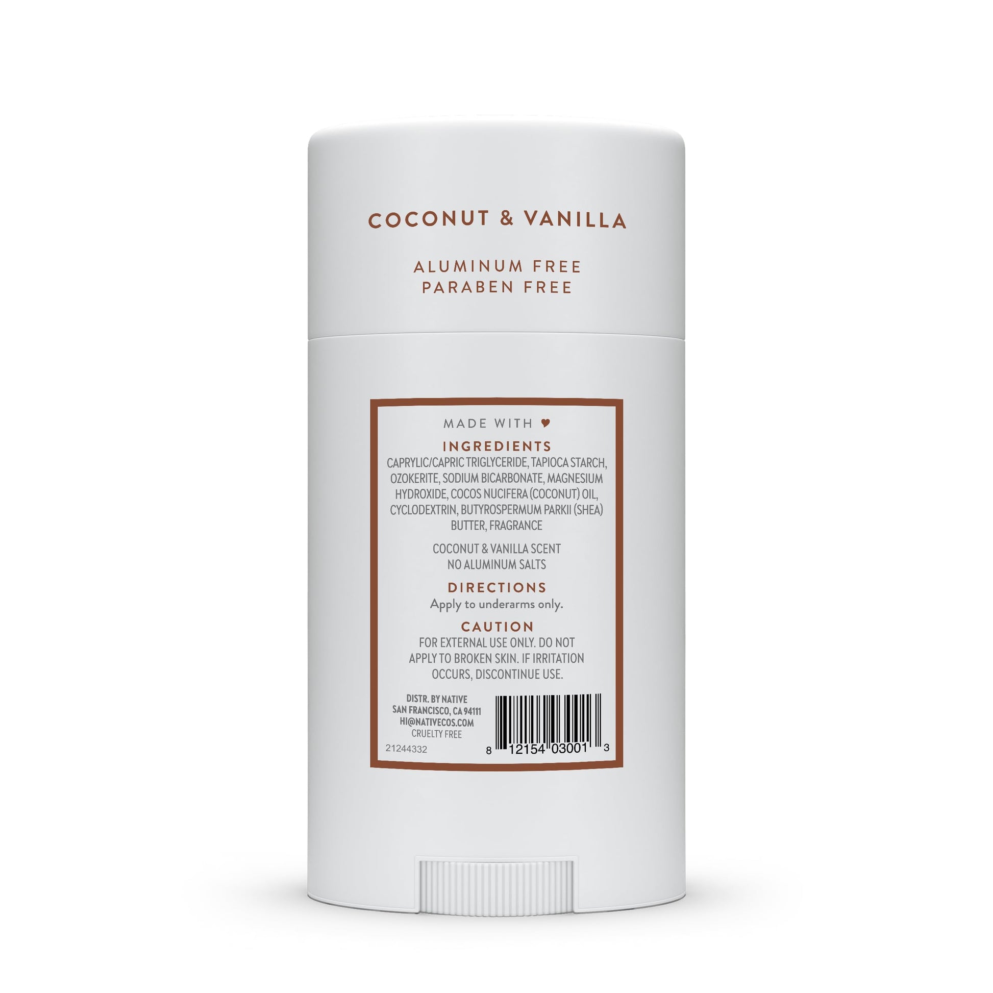 Buy now Native Deodorant Contains Naturally Derived Ingredients, 72 Hour Odor Control | Deodorant for Women and Men, Aluminum Free with Baking Soda, Coconut Oil and Shea Butter | Coconut & Vanilla at indiglob india