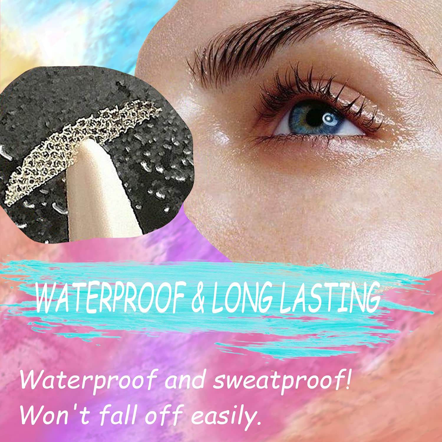 120Pieces Double Eyelid Tape, Invisible Lace Eyelid Lifter Strips, Natural Fiber Waterproof Eye Lid Contour Stickers for Droopy Lids, Hooded Eyes - My Store