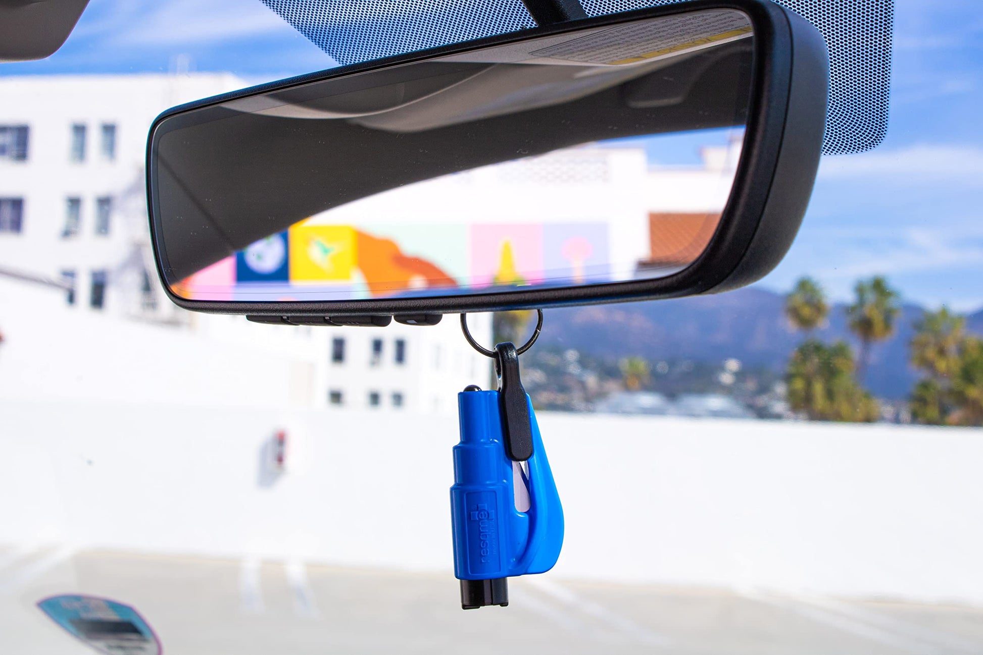 Buy now Resqme Pack of 2, The Original Emergency Keychain Car Escape Tool, 2-in-1 Seatbelt Cutter and Window Breaker, Made in USA, Orange at indiglob india