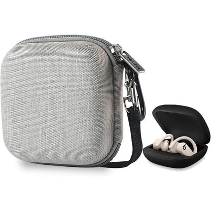 Compatible with Powerbeats pro Case Cover, Hard Travel Protective Carrying Storage Cover Case Nylon Accessories Bag Women Men with Lanyard + Carabiner Compatible with Power Beats Pro