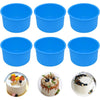 Silicone Mini Round Cake Molds, 4 Inch, Blue, Reusable, Non-Stick, Microwave, Oven, Freezer Safe - Blue