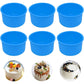 Silicone Mini Round Cake Molds, 4 Inch, Blue, Reusable, Non-Stick, Microwave, Oven, Freezer Safe