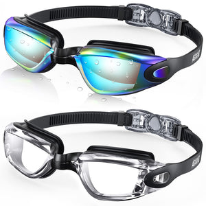 Buy now Aegend Swim Goggles, 2 Pack Swimming Goggles No Leaking Adult Men Women Youth at indiglob india