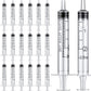 Frienda Large Plastic Syringe 4 Pack Measuring Syringe Tools Dispensing Multiple Uses(60 ml)