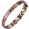 Jecanori Pure Copper Bracelets for Women,Ultra Magnetic Bracelets for Women with 3500 Gauss Magnets,Crystal Valentine's Day Jewelry Gift, Sizing Tool - Copper