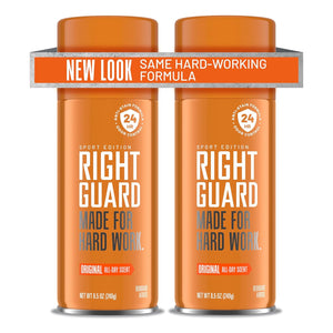 Right Guard Sport Original Scent Deodorant Spray - Aluminum Free Protection Spray Deodorant For Men, Blocks Sweat, 24-Hour Odor Protection, Anti-Stain, & Long-Lasting, 8.5 oz (2 Pack)