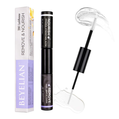BEYELIAN Lash Bond and Seal, Cluster Lash Glue for Individual Cluster Lashes DIY Eyelash Extensions Latex Free Aftercare Sealant with Mascara Wand Super Strong Hold 72 Hours