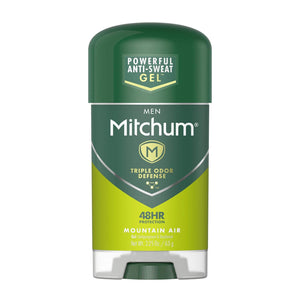 Mitchum Antiperspirant Deodorant Stick for Men, Triple Odor Defense Gel, 48 Hr Protection, Dermatologist Tested, Mountain Air, 2.25 oz (3202-00)