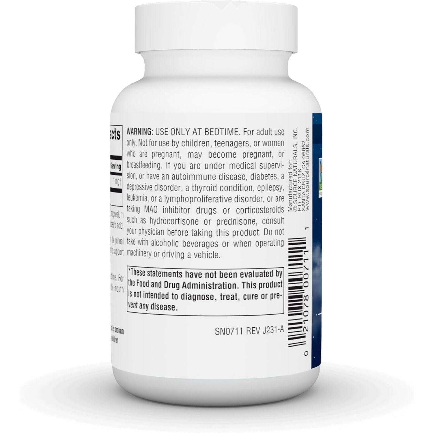 Source Naturals Melatonin Helps Promote Sleep* 1 mg - 300 Peppermint Flavored Lozenges - My Store