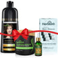 Herbishh Hair Color Shampoo - Magic Dye for Gray Hair, Lasting Color in Minutes - 500 Ml, 3-In-1, Ammonia-Free (Dark Brown)