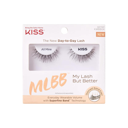 KISS My Lash But Better, False Eyelashes, 'All Mine', 10mm, Includes 1 Pair Of Lash, Easy to Apply, Reusable Lash Clusters