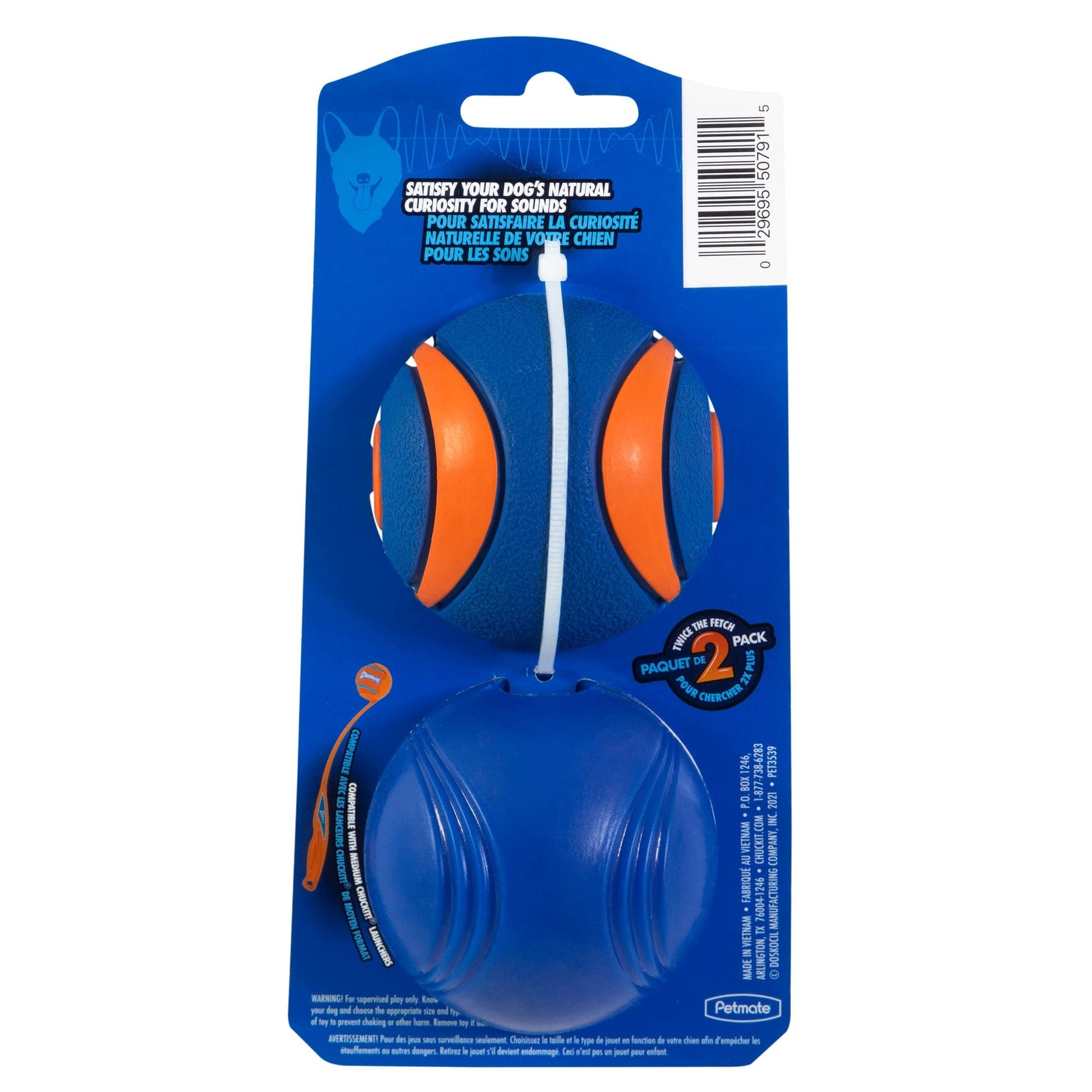 Buy now Chuckit! Sonic Dog Ball Medium (2.5 Inch Diameter) Pack of 2, for Breeds 20-60 lbs at indiglob india