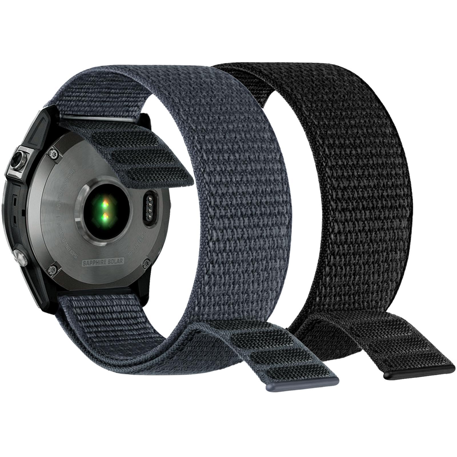 Buy now Abanen Hook and Loop Quick Dry Watch Band for Fenix 8 47mm/ epix Pro 47mm / Fenix 7/6/5, 22mm Woven Nylon Ultralight Sport Wristband Strap for Garmin Instinct 2, Instinct 3 45mm at indiglob india