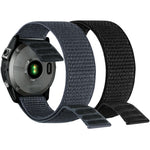Buy now Abanen Hook and Loop Quick Dry Watch Band for Fenix 8 47mm/ epix Pro 47mm / Fenix 7/6/5, 22mm Woven Nylon Ultralight Sport Wristband Strap for Garmin Instinct 2, Instinct 3 45mm Black Grey at indiglob india