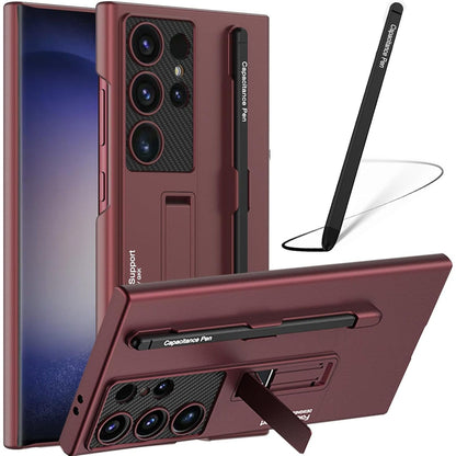 Buy now NINKI Compatible Samsung Galaxy S24 Ultra 5G Case with Kickstand & S Pen (Slot),Hard Protective Cover for Galaxy S24 Ultra Thin Case Stand,Phone Case for Galaxy S24 Ultra Case with S Pen Holder Green Samsung Galaxy S24 Ultra Case Wine Red at indiglob india