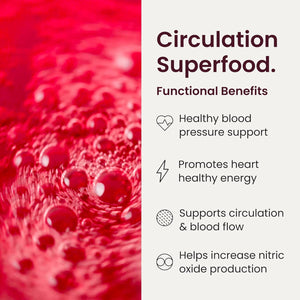 HumanN SuperBeets Beet Root Powder - Non-GMO Beetroot Superfood - Nitric Oxide Supplement for Heart Health, Circulation & Blood Pressure Support - Black Cherry, 30 Servings