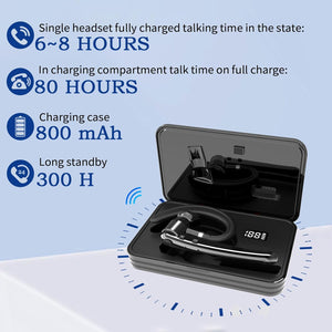 Bluetooth Headset Bluetooth Earpiece for Cellphones Wireless Blue Tooth 5.2 Head Set in-Ear Piece w/Mic Microphone for Cell Phone Hands-Free Noise Canceling for Car