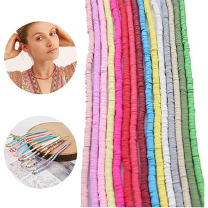 Buy now PANO Preppy 6480 PCS Flat Clay Heishi Disc Beads for Jewelry Making, Rainbow Rubber Beads for DIY Craft Bracelets/Necklace/Pendant, 18 Colors, 6mm at indiglob india