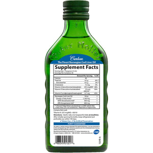 Carlson Norwegian Cod Liver Oil Natural, 250ml