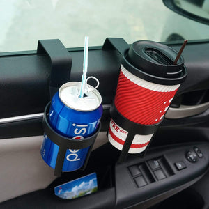 2-Pack Black Auto Car Vehicle Cup Holders Can Drink Bottle Container Hook for Truck Interior, Window Dash Mount