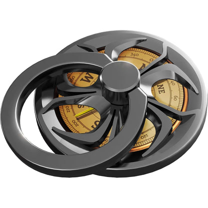 Finger Ring Stand, ebulous 360° Rotation Spinner Mobile Cell Phone Ring Stand Holder with Grip Kickstand Universal [Washable/Reusable] for Phone/Pad/Note/Tablets etc (Red)