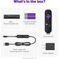 Roku Streaming Stick 4K - HDR & Dolby Vision Roku Streaming Device for TV with Voice Remote & Long-Range Wi-Fi - Free & Live TV