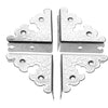 dophee 4Pcs Decorative Corner Protectors, Retro Style Edge Safety Guards Covers for Picture Frame Album Jewelry Box Gift Box Wooden Case Chest Tables Cabinet Furniture, 1.34"x1.34"-Antique Bronze - Silver
