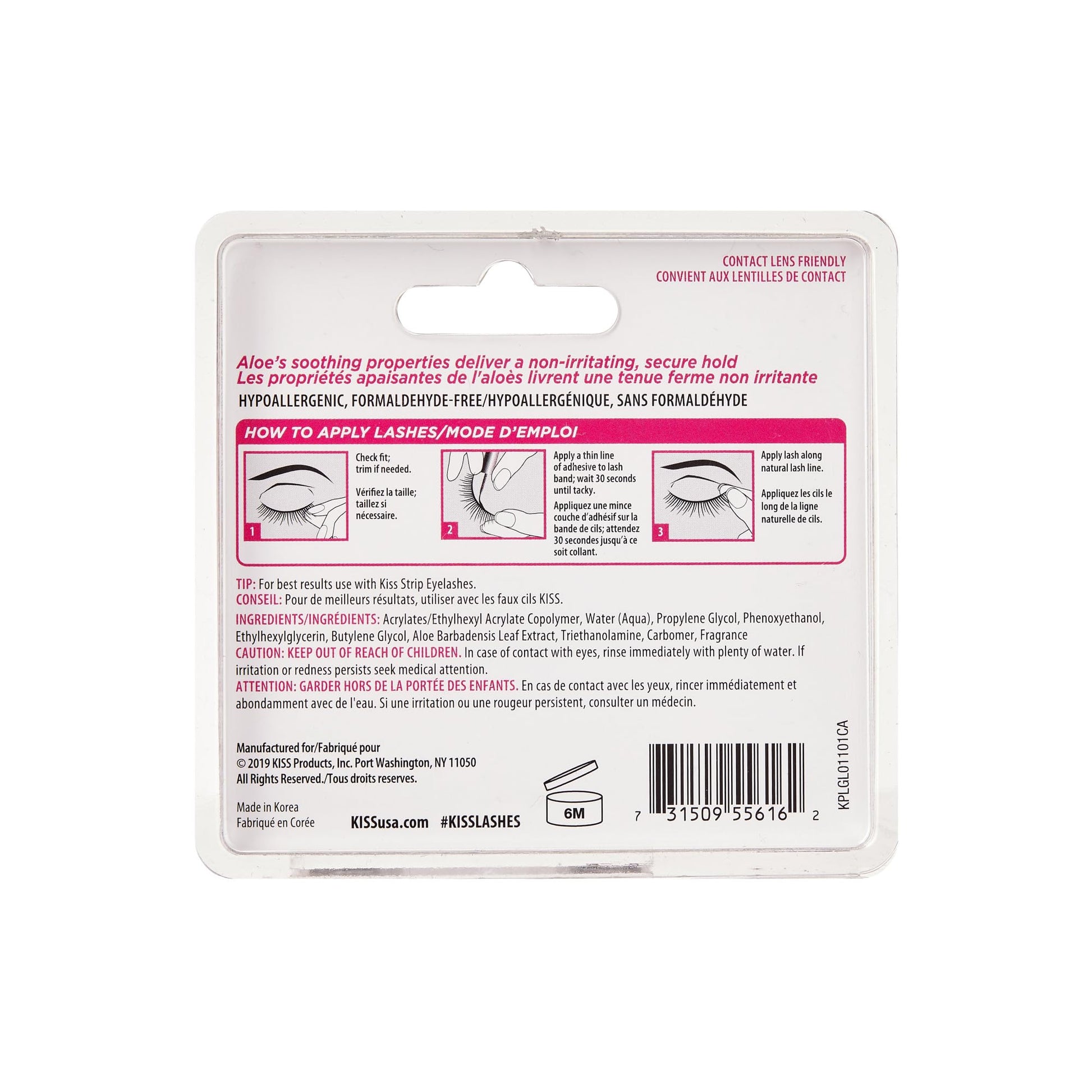 Buy now KISS Lash Adhesive, Lash Glue, 24hr Strip Eyelash Adhesive, Clear, Includes Lash Adhesive, Long Lasting Wear, Can Be Used with Strip Lashes and Lash Clusters at indiglob india