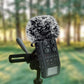 ChromLives Windscreen Microphone Wind Muff, Foam Wind Screen Wind Cover Compatible with Zoom H5 H6 Portable Handy Recorder Furry & Foam 2Pack