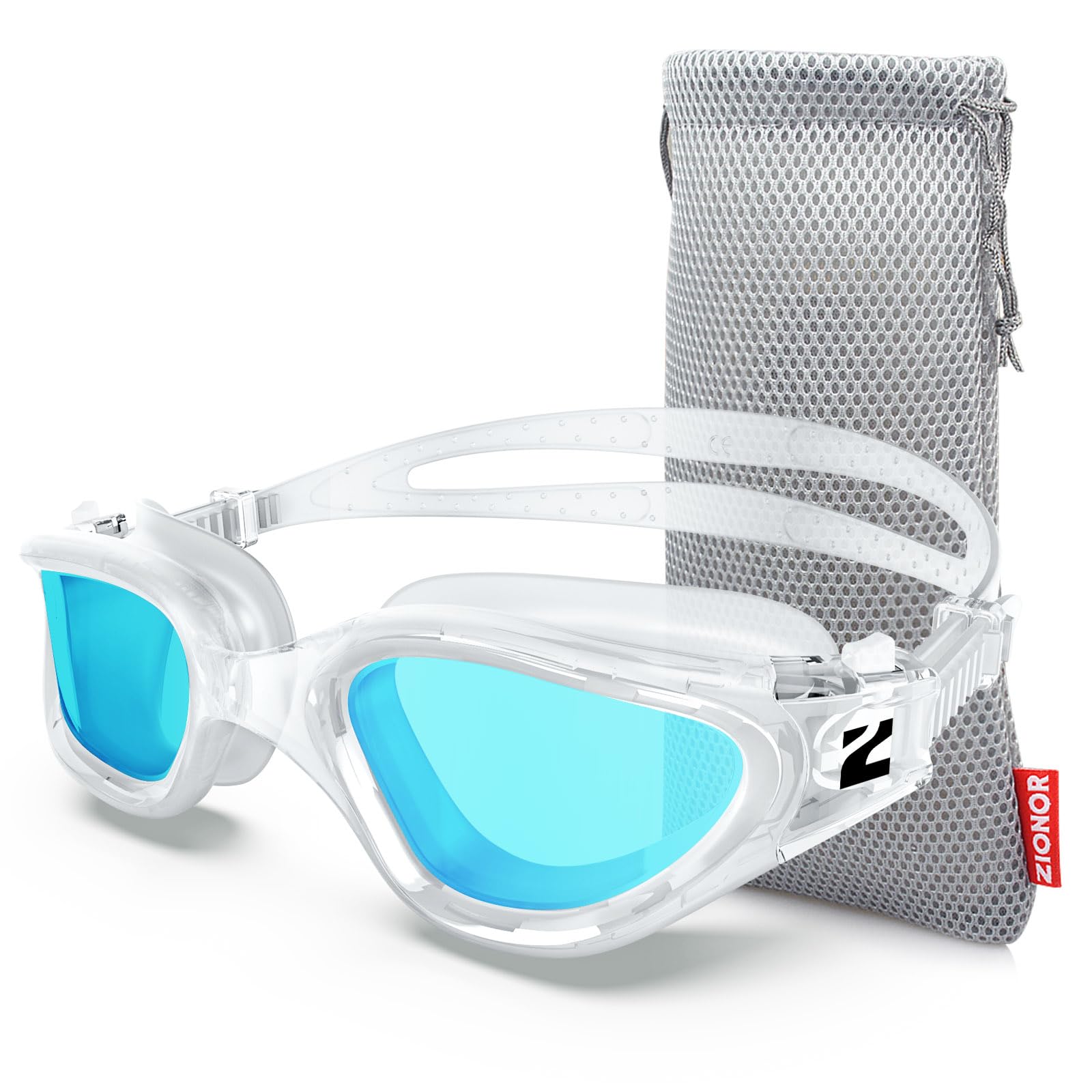 Buy now ZIONOR Swim Goggles, G1 SE Swimming Goggles Anti-Fog for Adult Men Women One Size A7-clearblue Lens Clear Frame at indiglob india