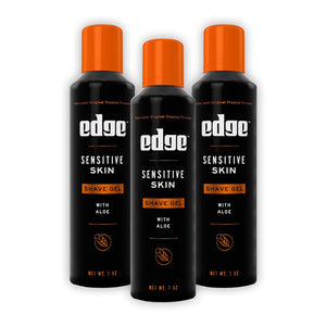Edge Shaving Gel for Men, Sensitive Skin with Aloe, 7oz (3 Pack) - Shaving Gel For Men That Moisturizes, Protects, and Soothes To Help Reduce Skin Irritation (Packaging May Vary)