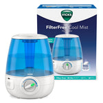 Buy now Vicks Filter-Free Ultrasonic Humidifier, Recommended by Pediatricians*, 1.2 Gal Ultrasonic Cool Mist Humidifiers for Bedrooms & Kids Rooms, Works with Vicks VapoPads at indiglob india