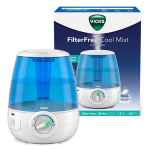 Buy now Vicks Filter-Free Ultrasonic Humidifier, Recommended by Pediatricians*, 1.2 Gal Ultrasonic Cool Mist Humidifiers for Bedrooms & Kids Rooms, Works with Vicks VapoPads at indiglob india