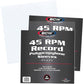 BCW 45 RPM Record Sleeves - 100 Count | Fits Standard 7 Inch Single 45s | Snug-Fit 2 Mil Polypropylene Outer Sleeves | Archival Plastic Covers for Vinyl Record Storage and Protection